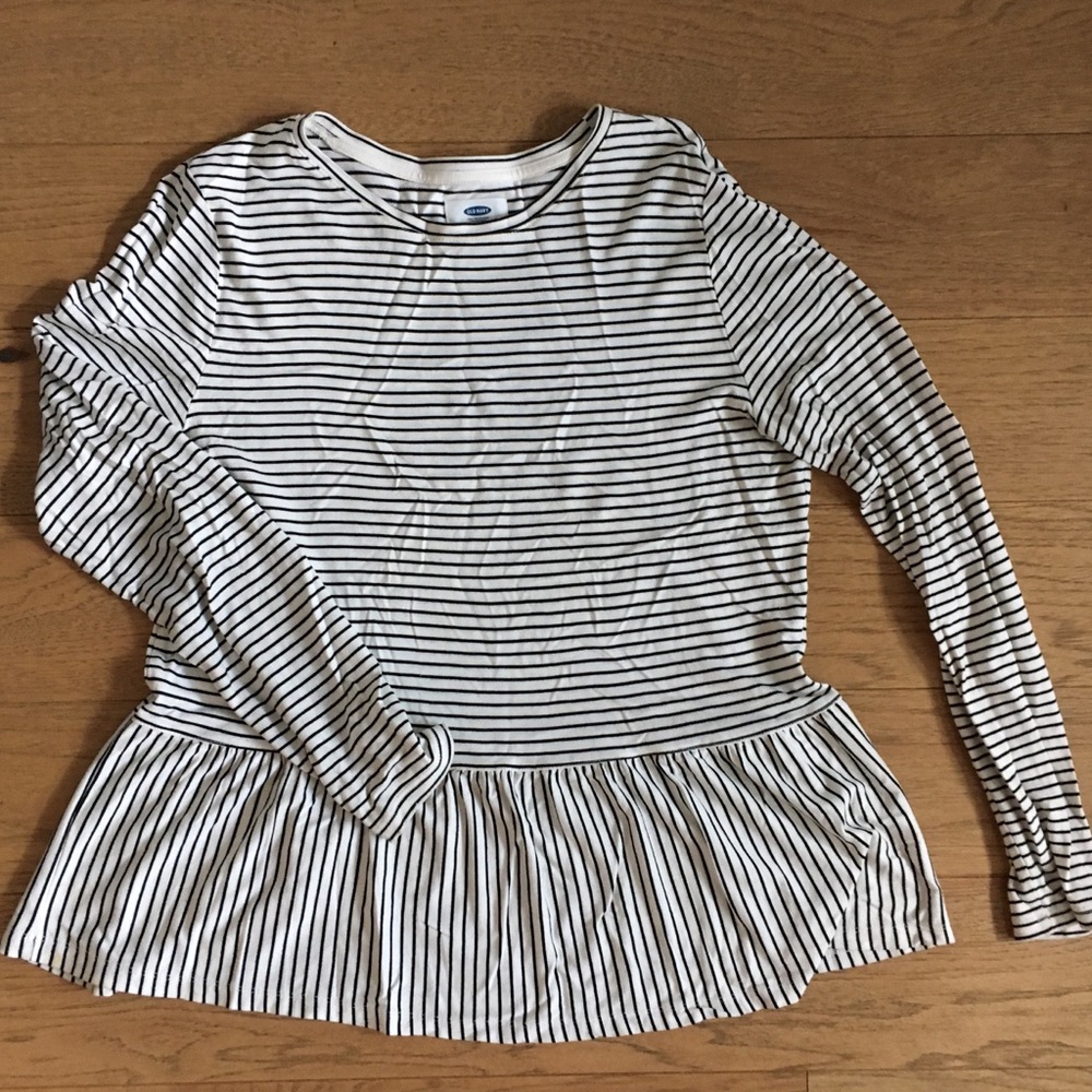 Striped peplum top - old navy